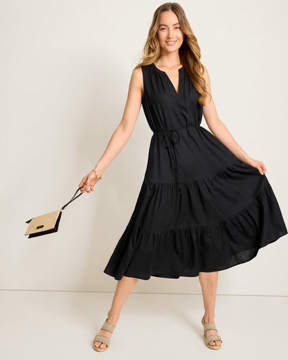 Palm Shores Linen-Blend Sundress