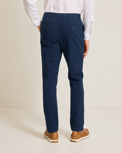 Nova Wave Half E-Waist Stretch-Seersucker Pants