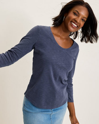 Ashby Isles Scoop-Neck 3/4-Sleeve T-Shirt