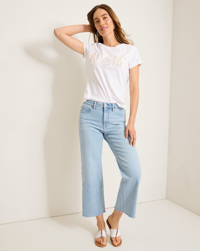 High-Rise Cropped Wide-Leg Jeans