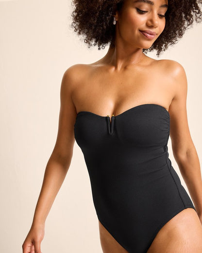 Island Cays V-Front Bandeau One-Piece Swimsuit
