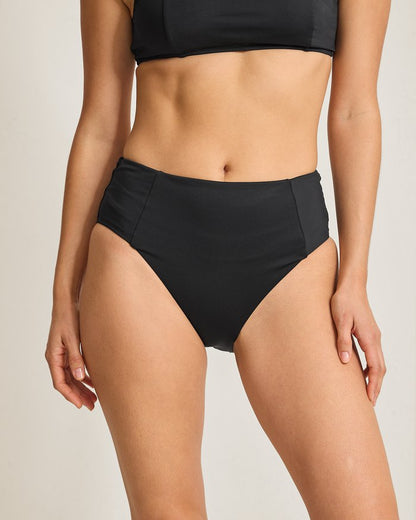 High-Waist Side Panel Bikini Bottoms