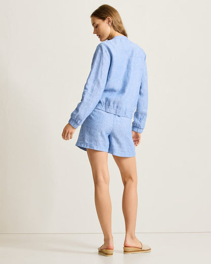 Two Palms Linen Bomber Jacket