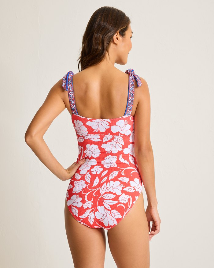 Island Cays Fiori Square-Neck One-Piece Swimsuit