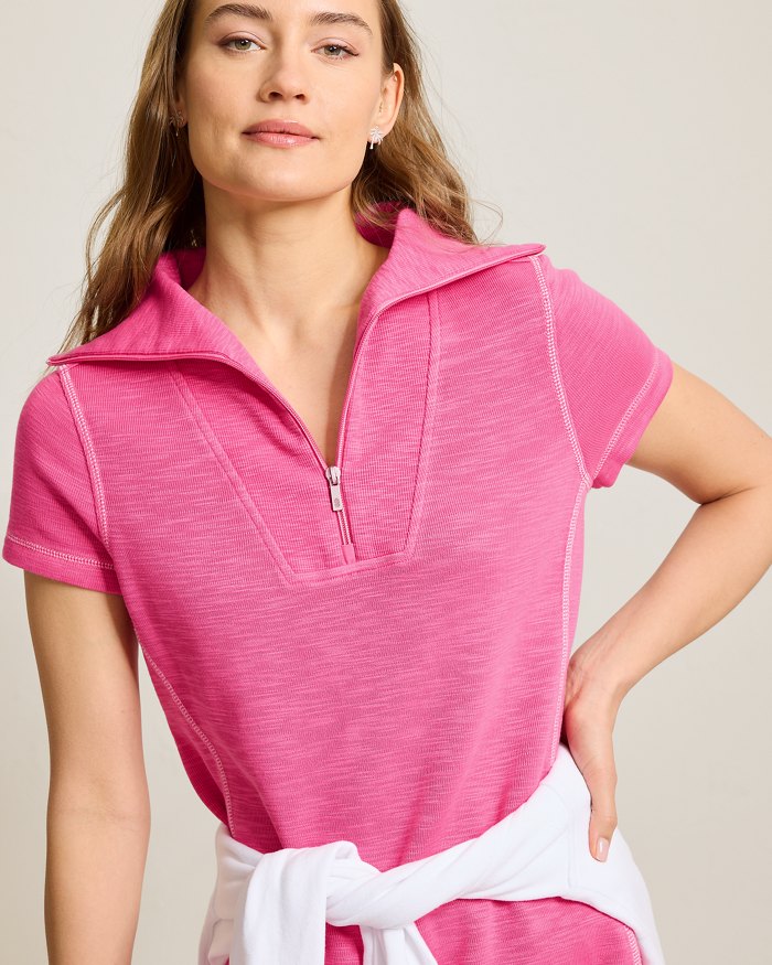 Tobago Bay Half-Zip Collared Dress