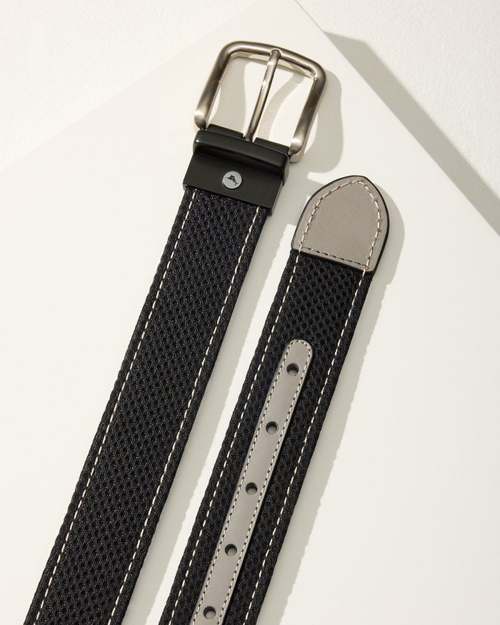 Leather Mesh Reversible Performance Belt