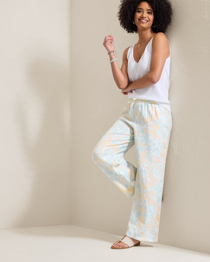 Two Palms Paradiso Petals High-Rise Linen Easy Pants