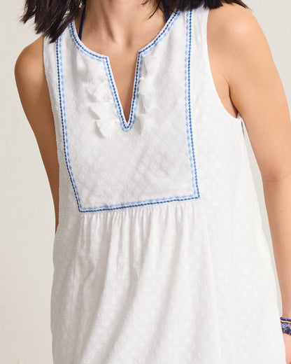 Cotton Clip Tiered Coverup Dress