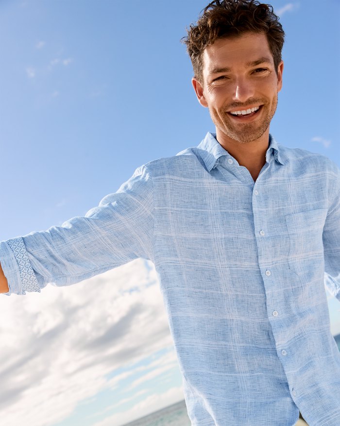 Paradisio Plaid Linen Shirt