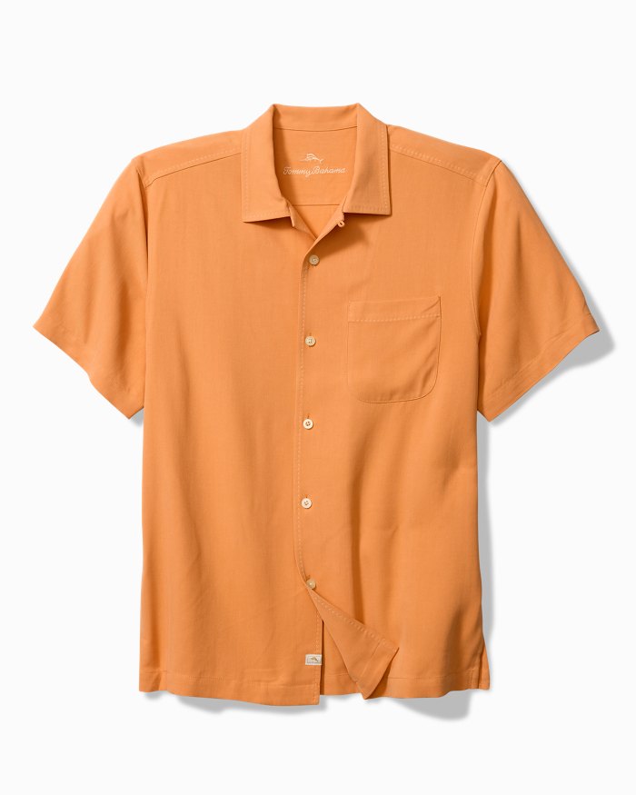 Hawaiian Herringbone Silk Camp Shirt
