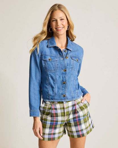 Chambray O'Lei Linen-Blend Jacket