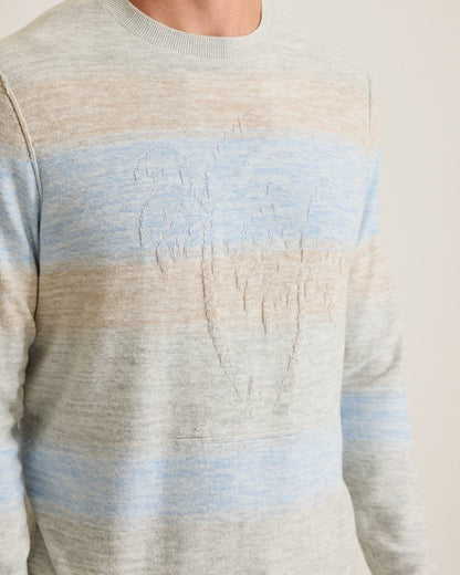 Sorrento Sunset Linen-Blend Crew Sweater