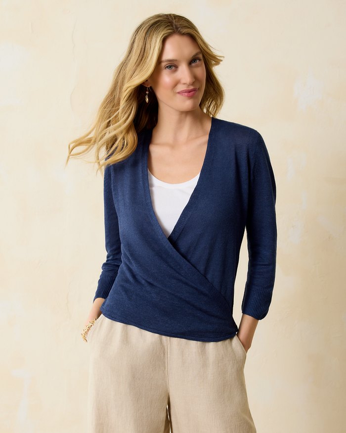 Addison Linen-Blend Cardigan