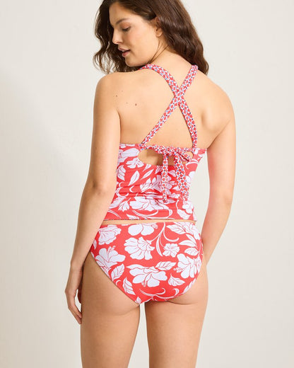 Island Cays Fiori Reversible Lace-Back Tankini Top