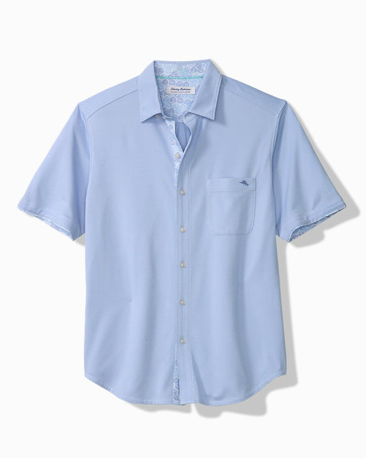 Big & Tall San Lucio Tri Leaf Geo Happy Hour Stretch Knit Shirt