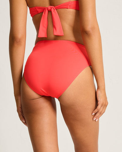 Pearl High-Waist Shirred Bikini Bottoms
