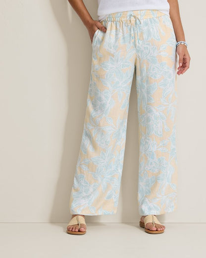 Two Palms Paradiso Petals High-Rise Linen Easy Pants