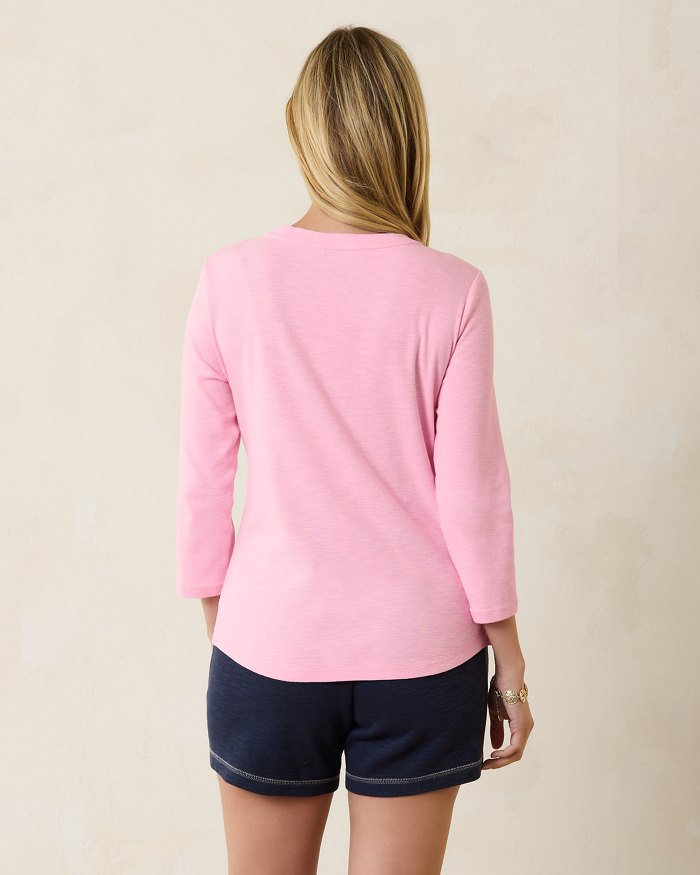 Ashby Isles Scoop-Neck 3/4-Sleeve T-Shirt