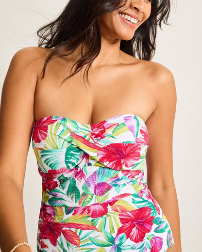 Island Cays Fiesta Bandeau One-Piece Swimsuit