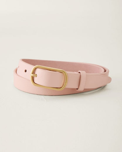 Siren Pale Pink Thin Leather Belt