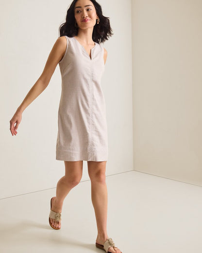 Palm-A-Dora Split-Neck Sheath Dress
