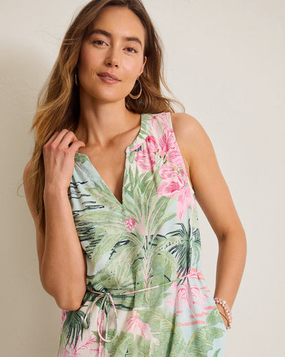 Garden Villa Linen-Blend Sundress