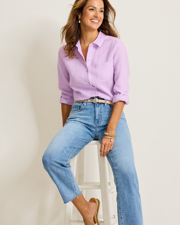 Coastalina Linen Relaxed Top