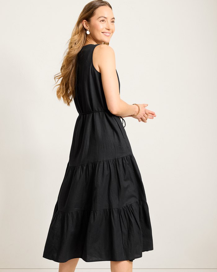 Palm Shores Linen-Blend Sundress