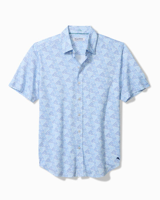 Big & Tall San Lucio Tri Leaf Geo Stretch Knit Shirt