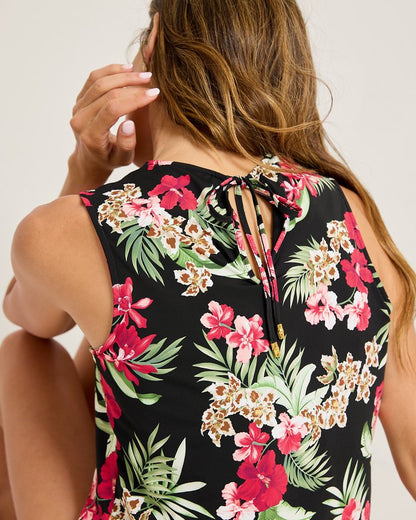 Lily Cat Split-Neck Beach Romper