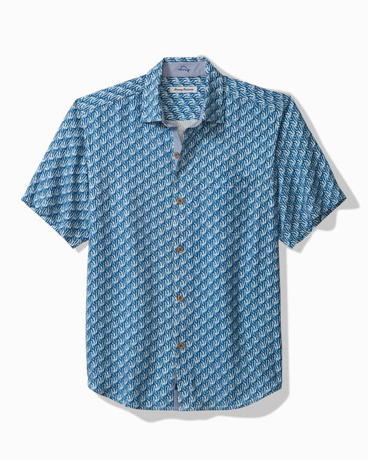 Big & Tall Geo Twist Silk Camp Shirt