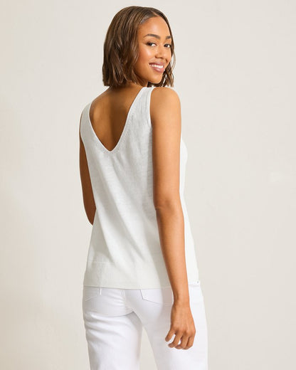 Addison Sleeveless Linen-Blend Sweater