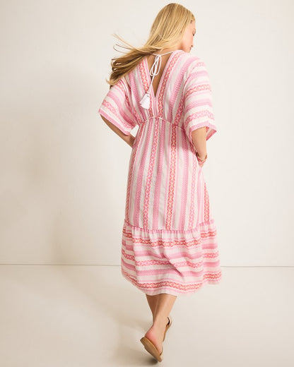 Geo Jacquard Midi Coverup Dress