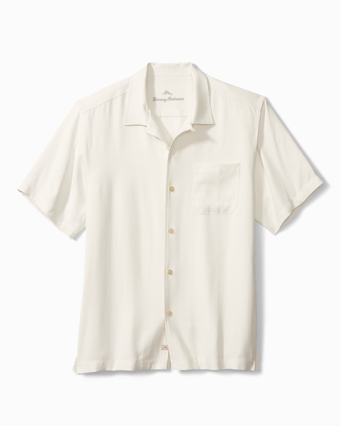 Hawaiian Herringbone Silk Camp Shirt