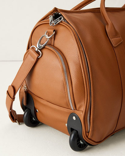 Brett Chestnut 2-In-1 Roller Garment Duffel Bag
