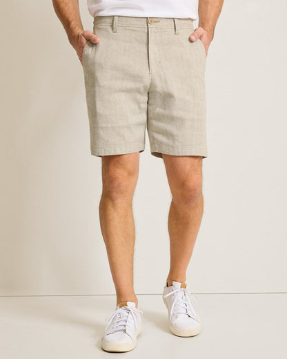 Beach Coast Stretch-Linen 9-Inch Shorts