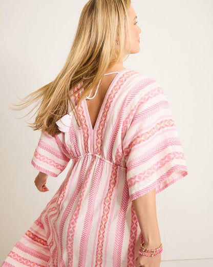 Geo Jacquard Midi Coverup Dress