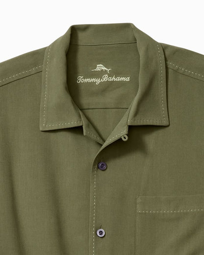 Hawaiian Herringbone Silk Camp Shirt