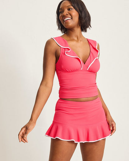 Island Cays Cabana Flounce Skirted Bikini Bottoms