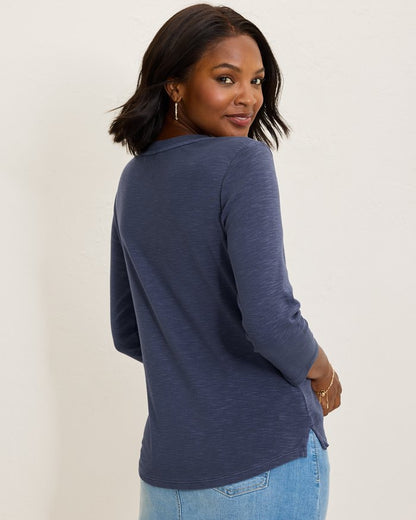 Ashby Isles Scoop-Neck 3/4-Sleeve T-Shirt