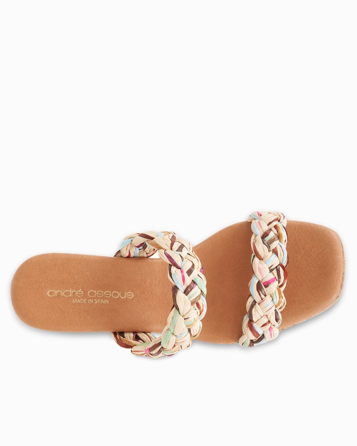 André Assous Cairo Multi-Raffia Heeled Sandals