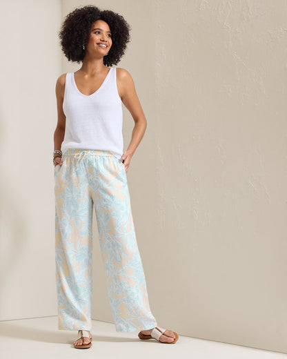 Two Palms Paradiso Petals High-Rise Linen Easy Pants