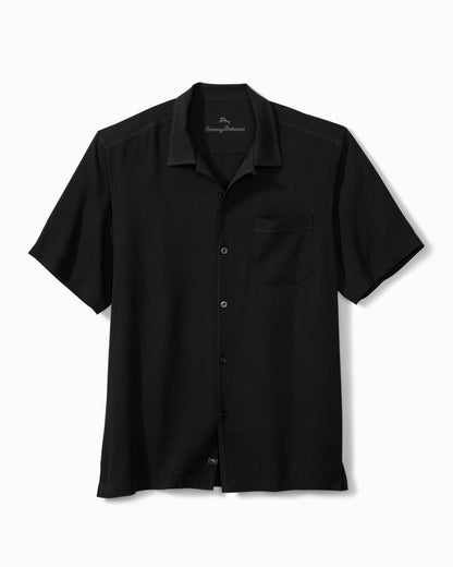 Hawaiian Herringbone Silk Camp Shirt