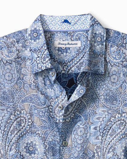 Blue Seas Medallion Linen Shirt