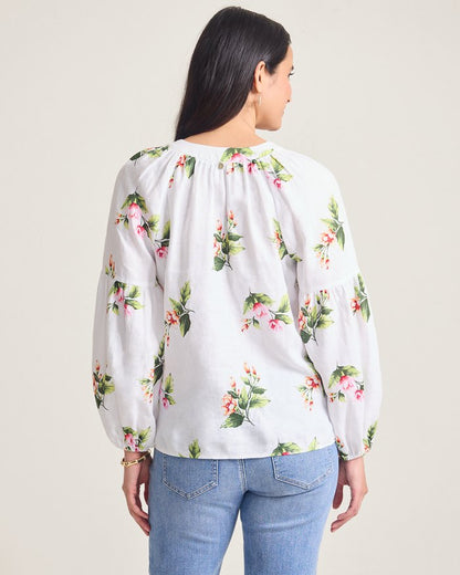 Coastalina Linen Florentina Flourish Top