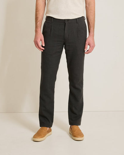 Isla Sands Stripe Stretch-Linen Pants