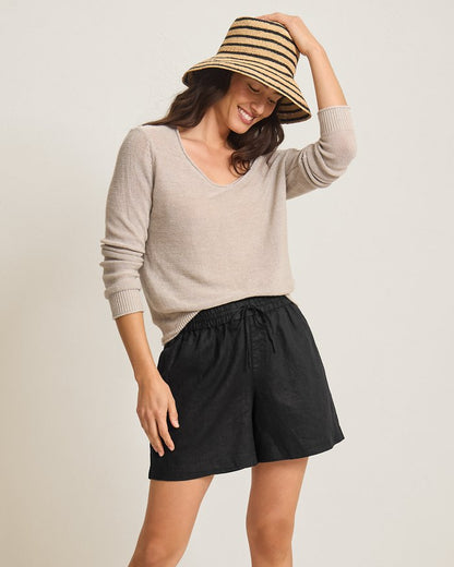 Two Palms High-Rise Linen Easy Shorts