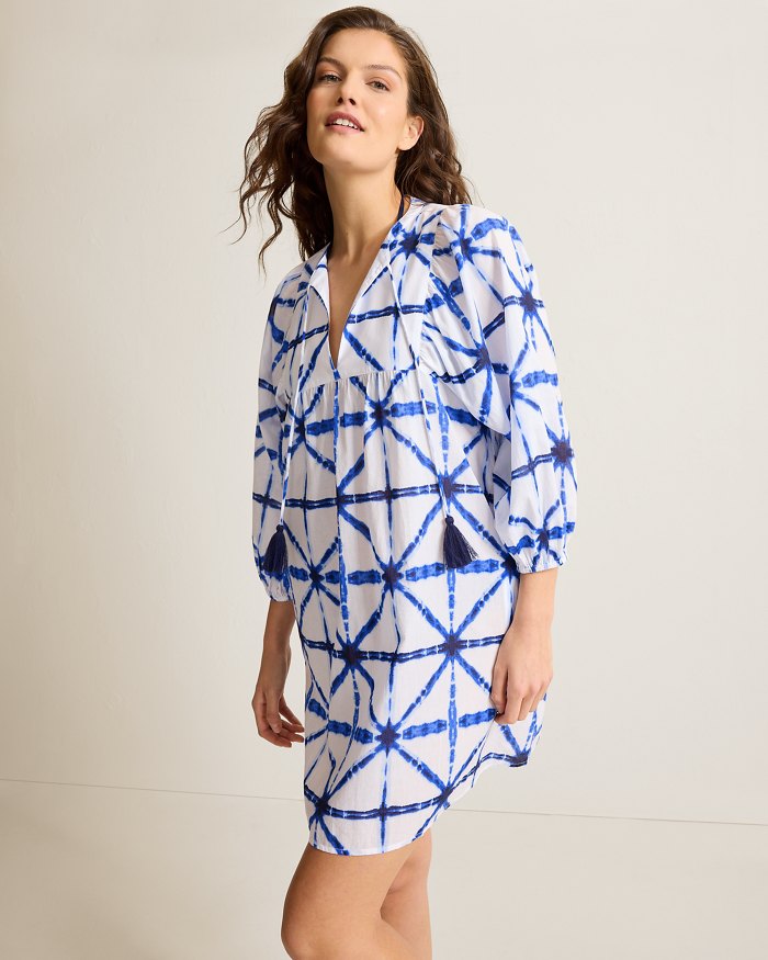 Catalina Shibori Cotton Coverup Dress