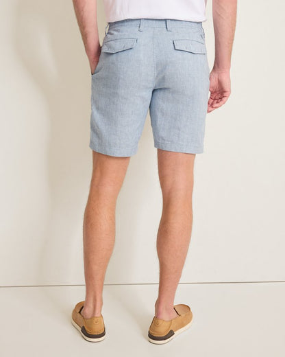 Beach Coast Stretch-Linen 9-Inch Shorts