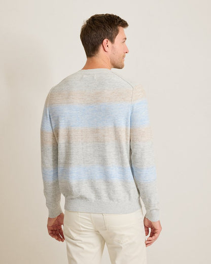 Sorrento Sunset Linen-Blend Crew Sweater